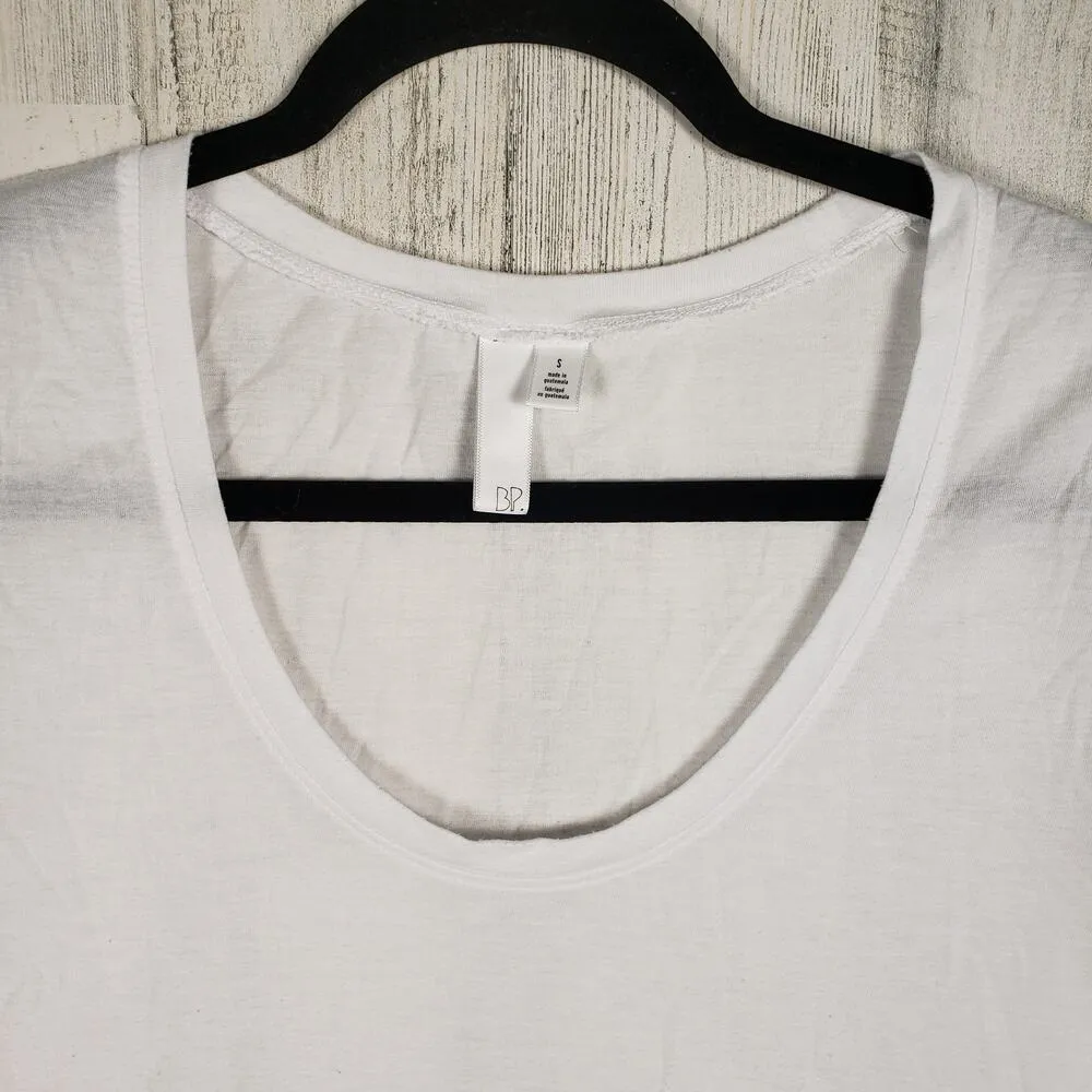 BP White Short Sleeve Scoop Neck Thin Lightweight T-Shirt Women's Size Small - Image 2