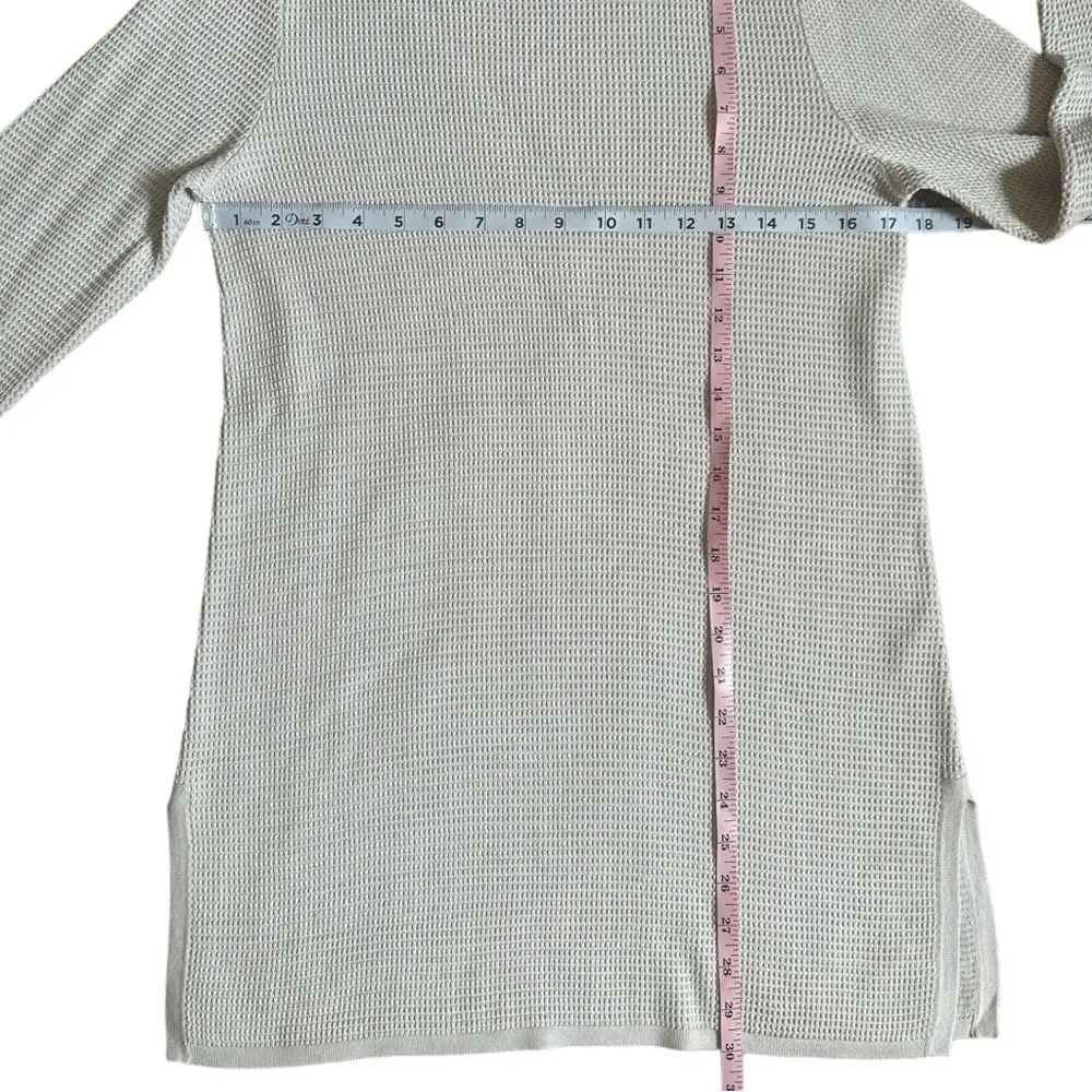 Eileen Fisher Sweater Organic Cotton and Silk Tunic Bone White Size Small - Image 4