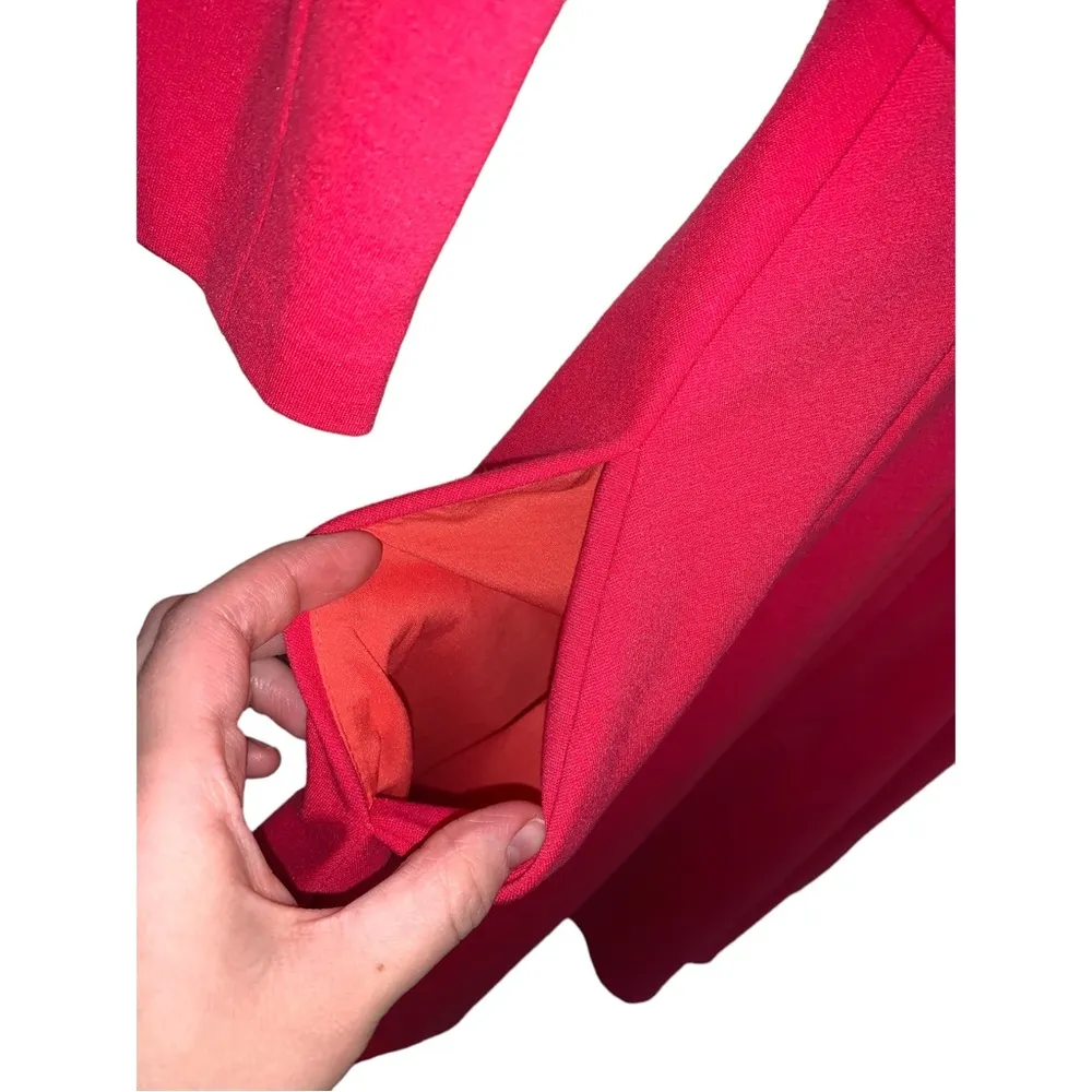 Kate Spade Solid Pink Fit & Flare Mini Dress Boatneck 3/4 sleeve - Image 9