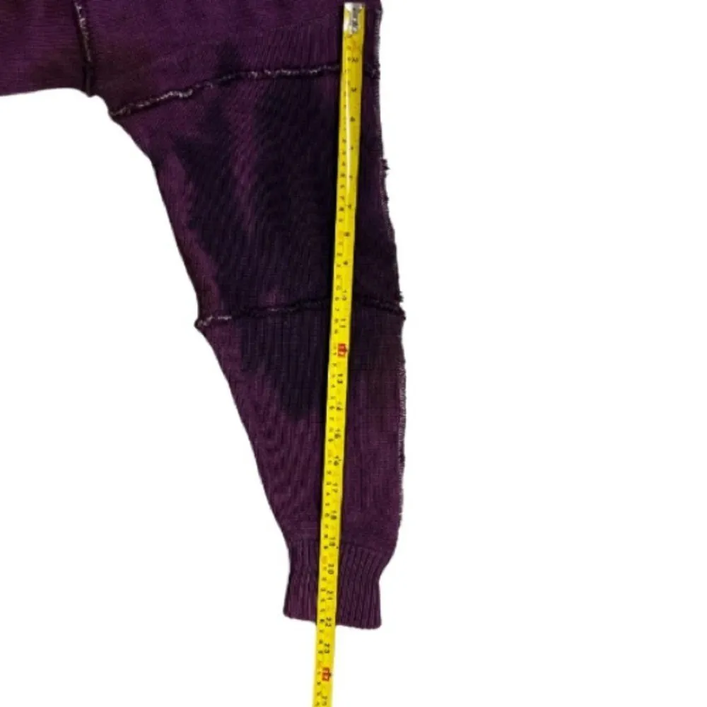 Urban Renewal Vintage 90s Tie Dye Maroon Knit Sweater Size‎ One Boho Grandpacore - Image 6