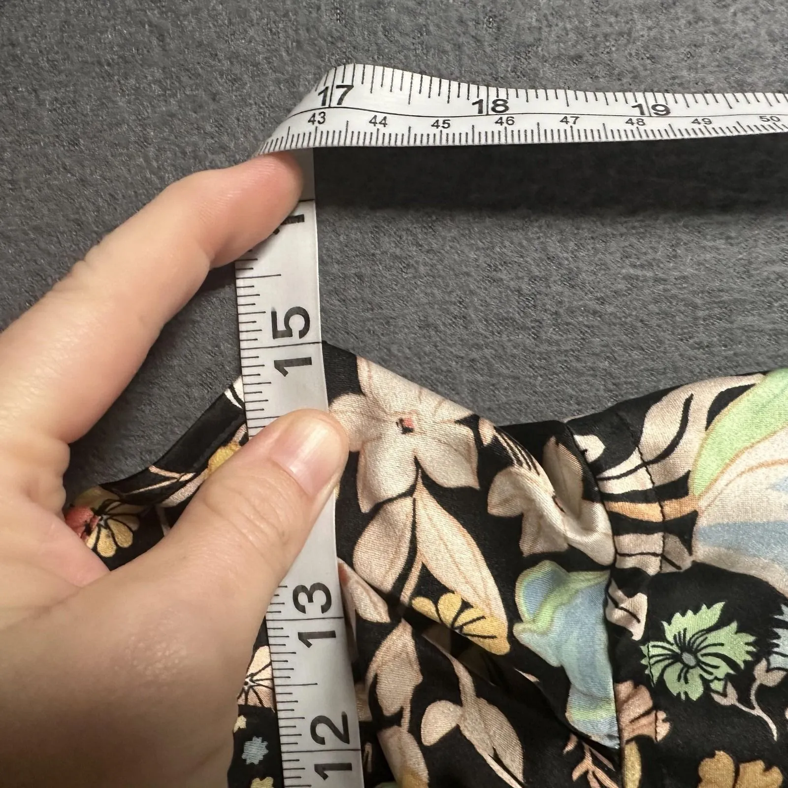 Victoria's Secret Top Womens Small Black Floral Ruffle Cami‎ Crisscross Back Tie - Image 11