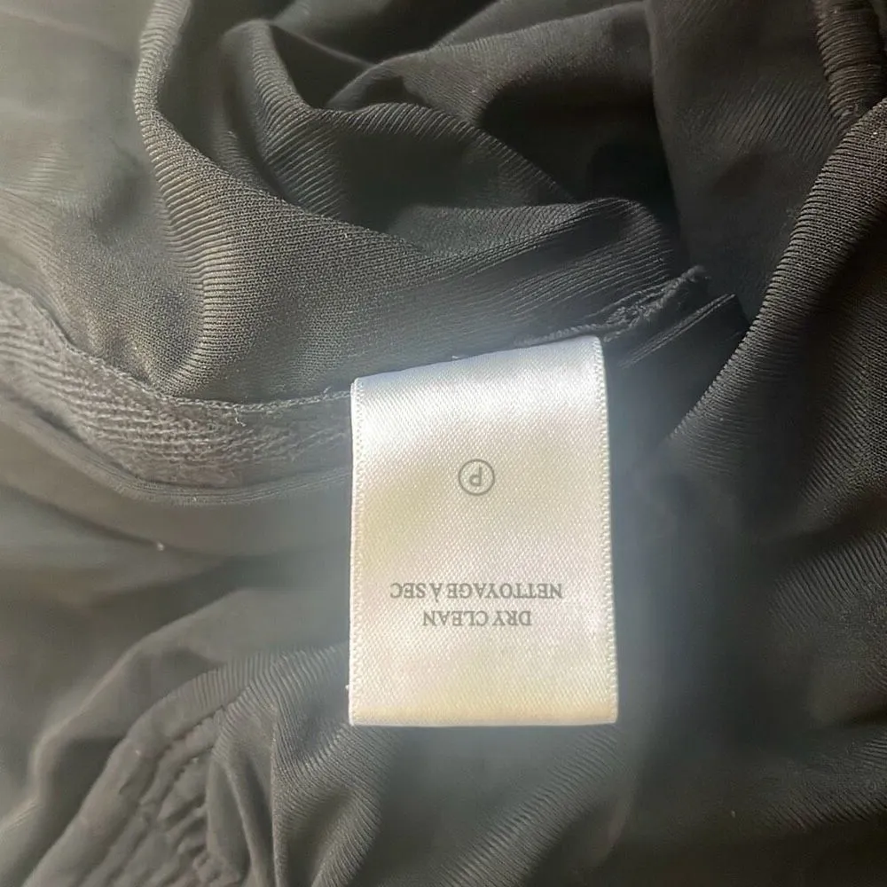 A.L.C. Black Ruched Bodycon Mini Dress Long Sleeve Halter Neck Medium $495 NWT - Image 14