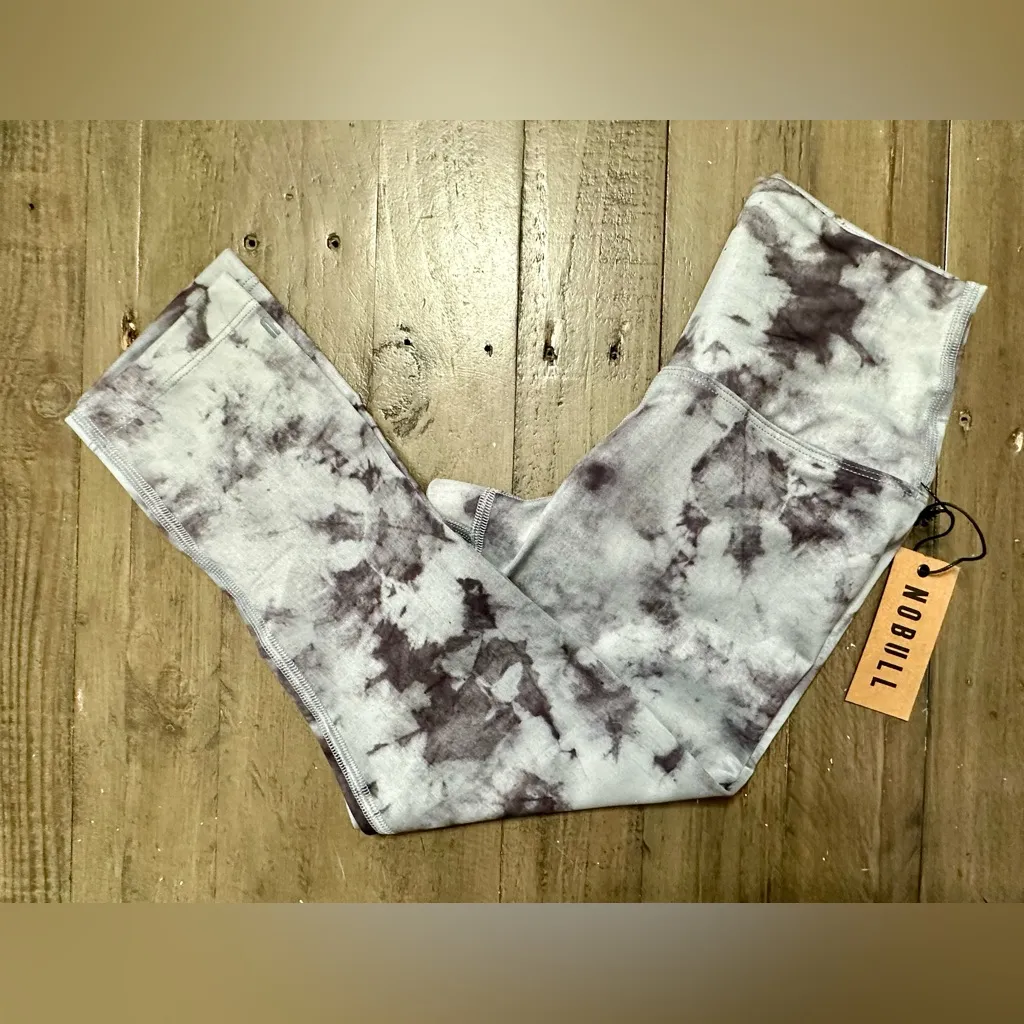 NWT NOBULL Women’s High Rise Crop Tight - XS - Cloud Black Tie Dye - Image 8