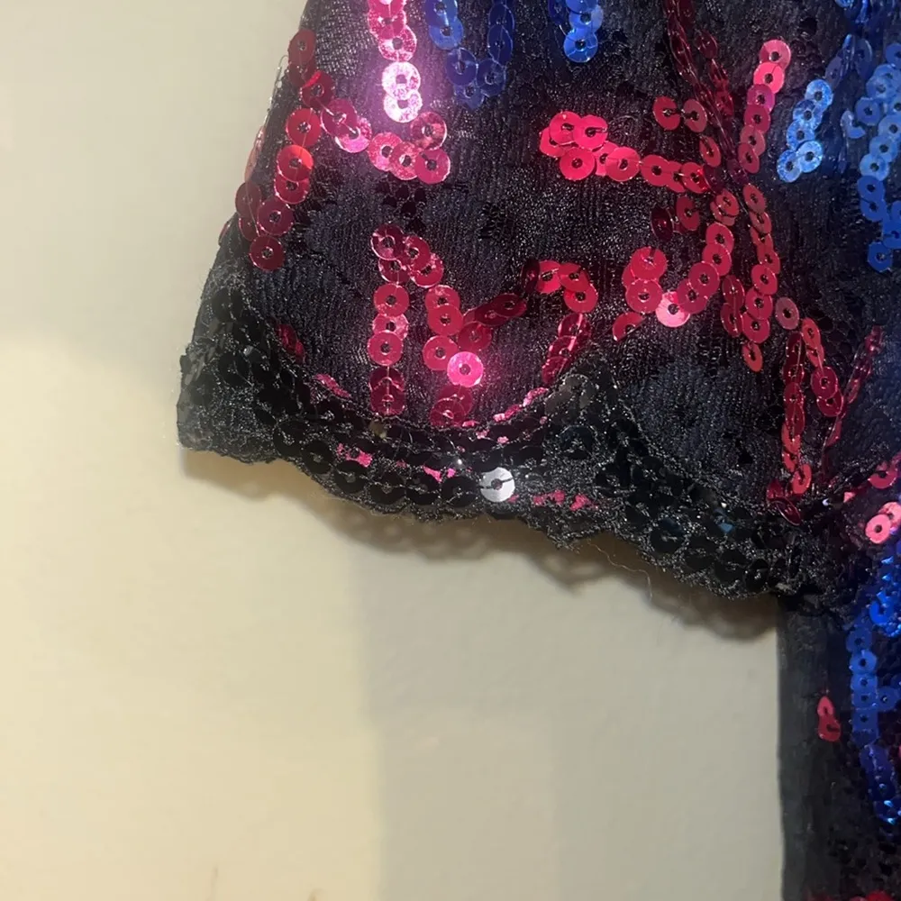 Vintage Scott McClintock Sequin Bodice Satin Puff Skirt Gown Dress 6 RARE Black - Image 4