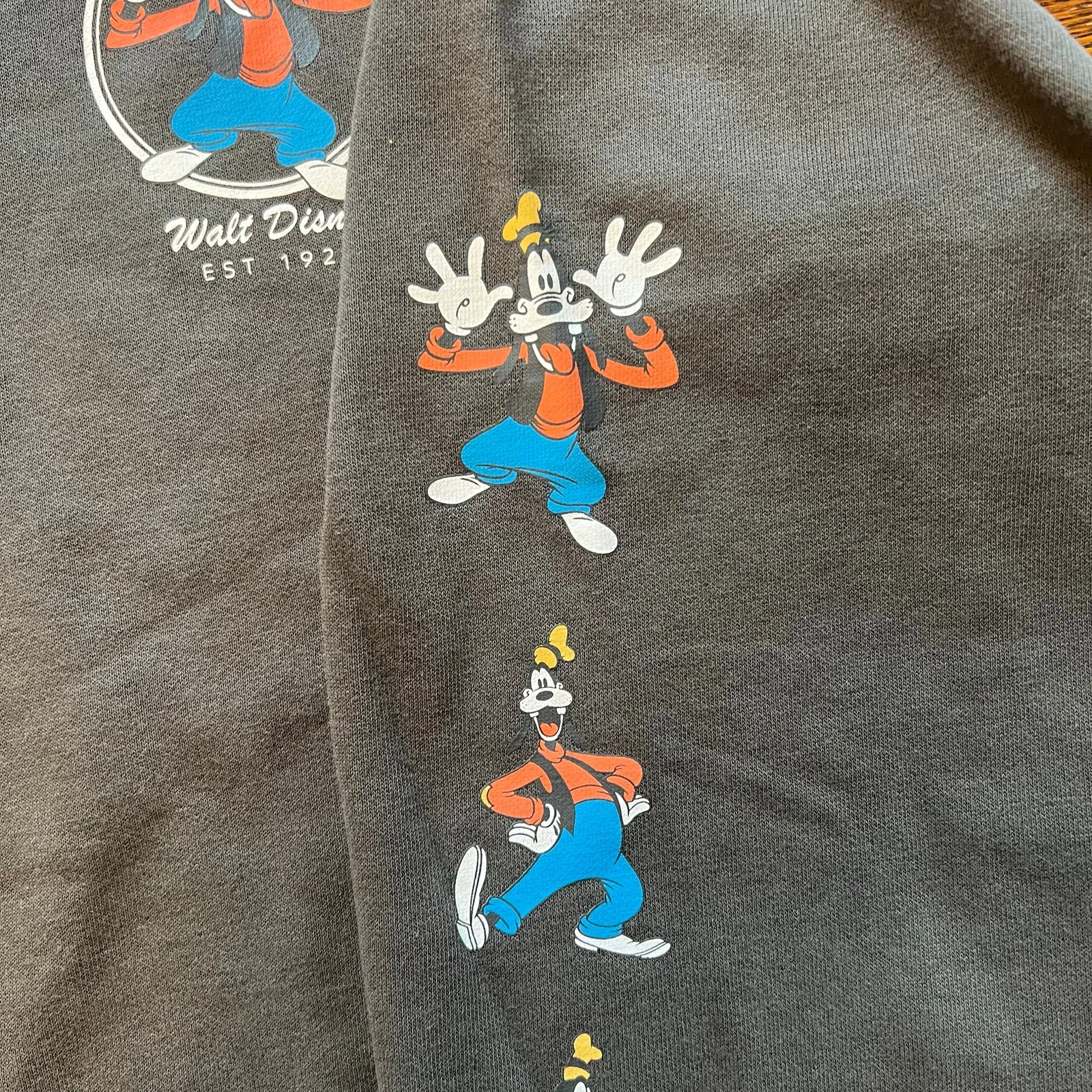 H&M Disney Goofy Graphic Sweatshirt Brown Plus Size 20 Disney Crew Pullover VTG - Image 8
