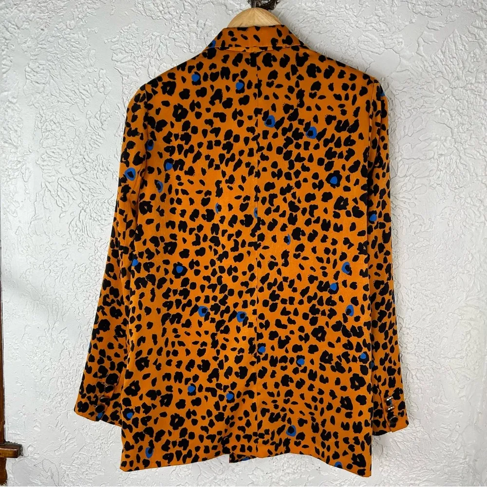 House Of Harlow x Revolve | Talia Jacket Leopard Print Open Blazer Size S Orange - Image 7