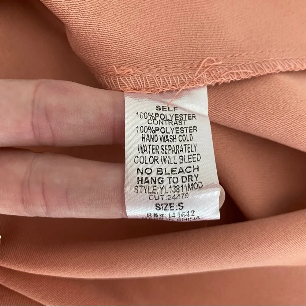 Peach Black Corset Lace-up Balletcore Coquette Fit & Flare Skater Dress Small - Image 5