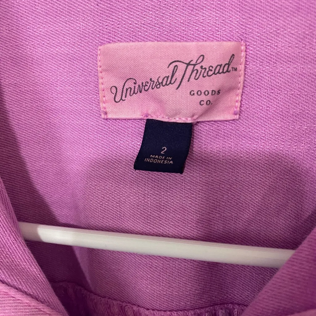 Women’s Universal Thread Pink Button Down Jumpsuit Size 2 - Image 4