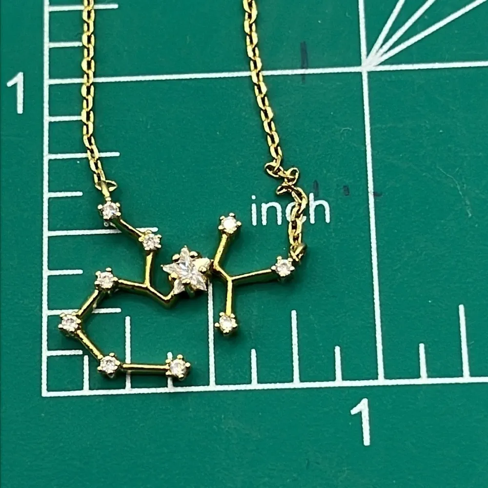 Sagittarius The Archer Zodiac Goldtone Necklace with Rhinestones Nov 22 - Image 12