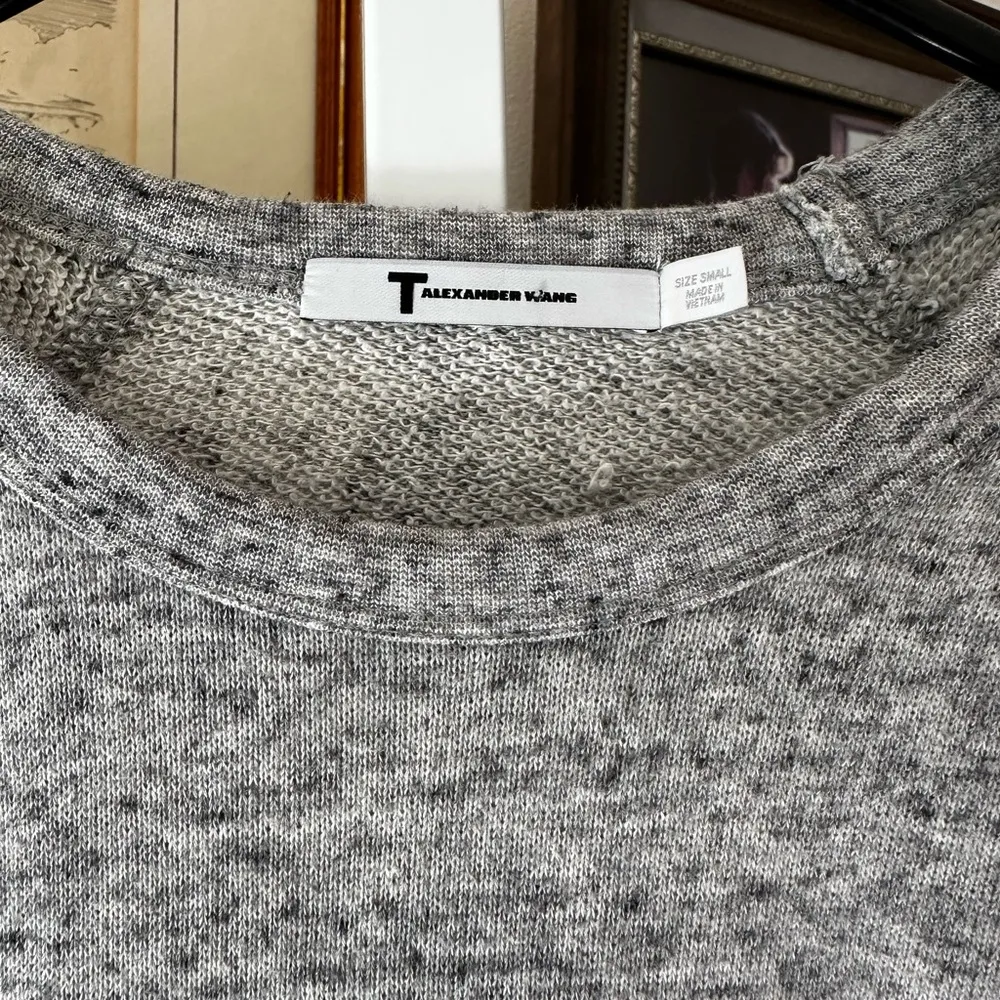 Alexander Wang Gray Crewneck Sweater Medium-Weight Knit - Image 2