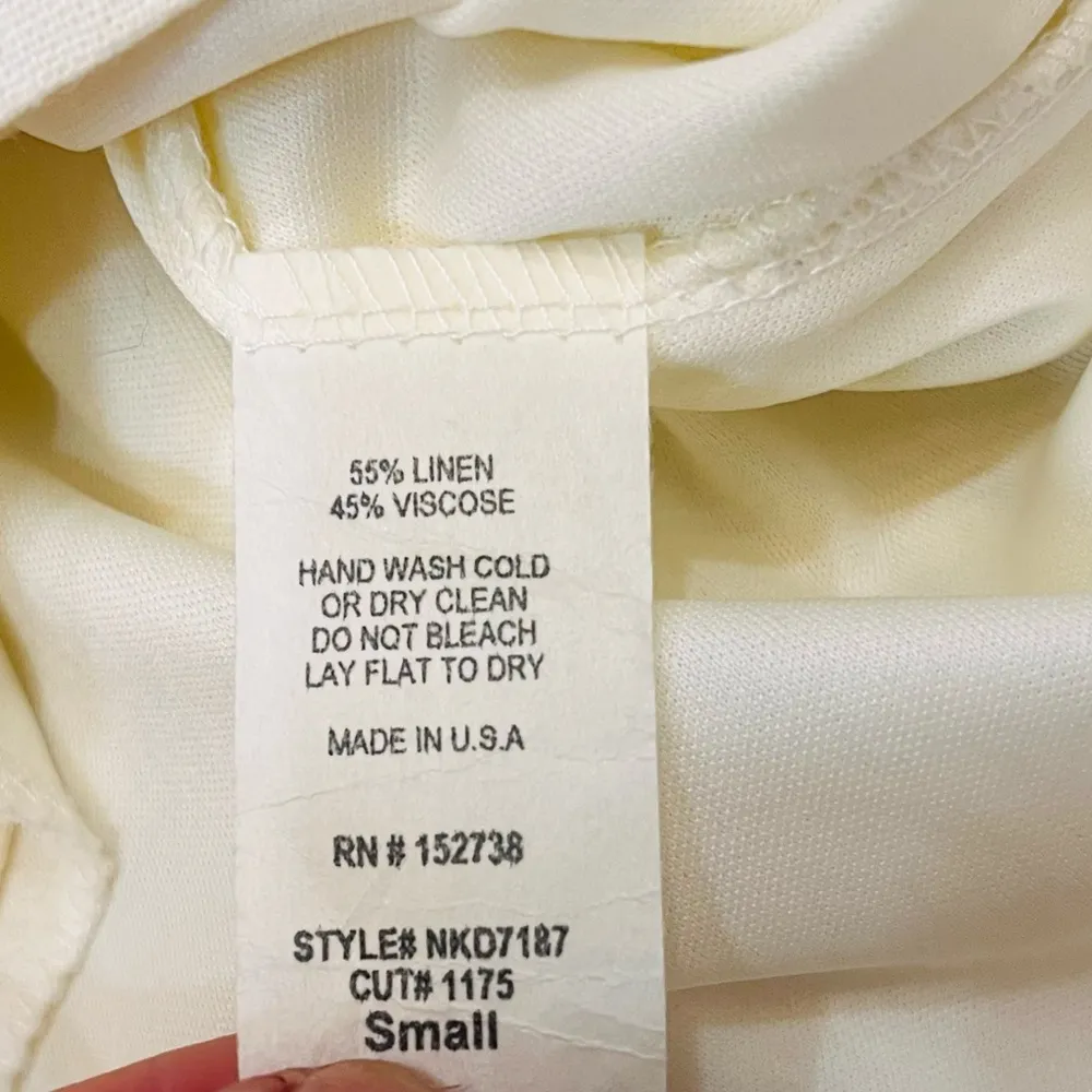 newbury kustom dress off shoulder cream white size small - Image 6