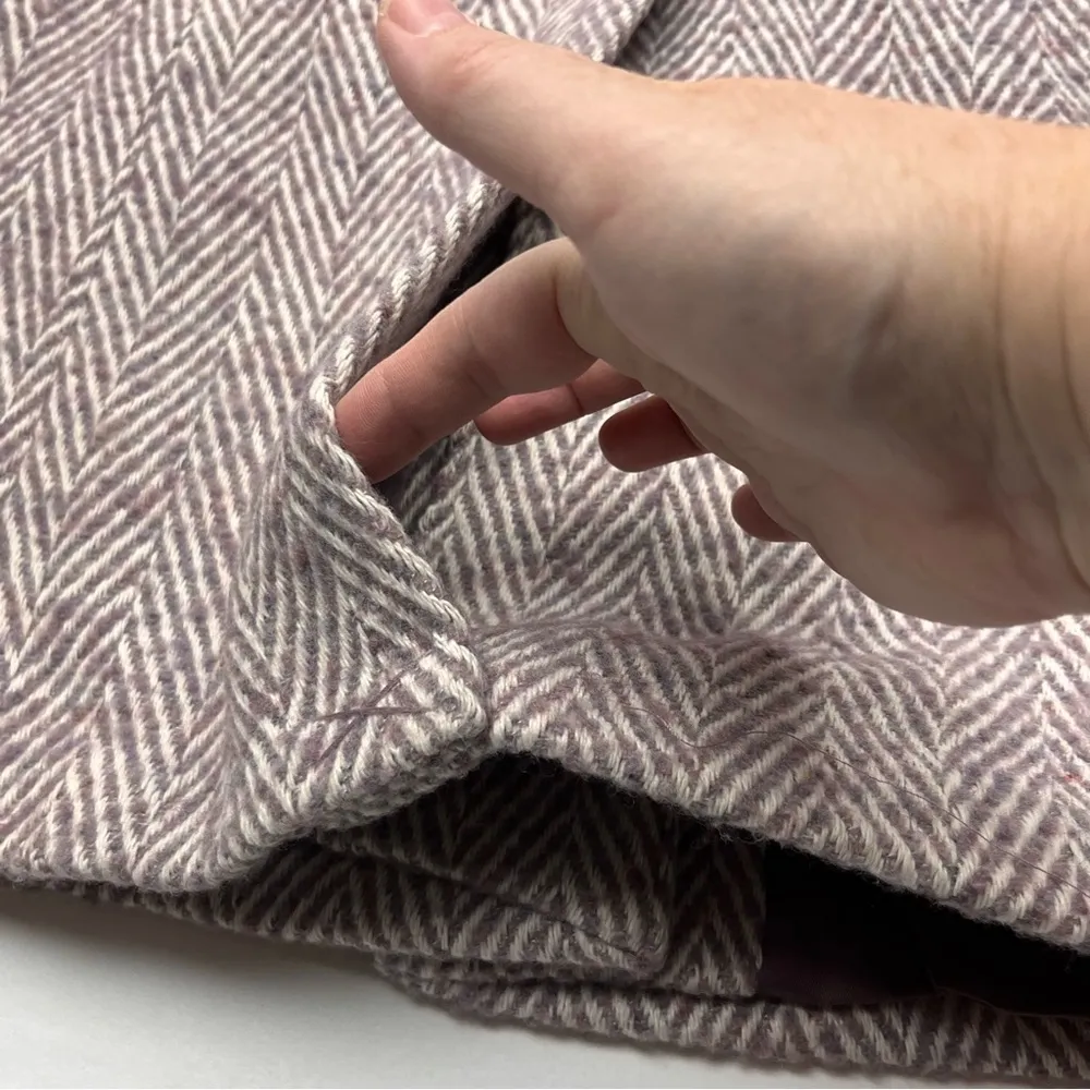 Sam Edelman Womens SZ Small Lilac Single Breasted Longline Coat Jacket Tweed NEW - Image 13