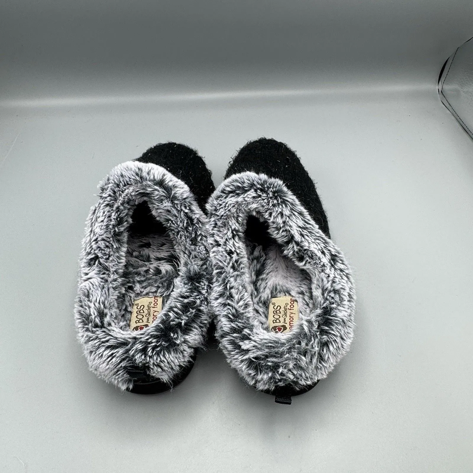 Skechers Bobs Memory Foam Mule Ice Angel Shoes Slippers 8.5 Womens Black Gray - Image 2
