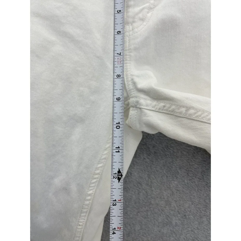 Banana Republic Women's Boyfriend White Denim Jeans Size 6 Distressed Cotton - Image 10