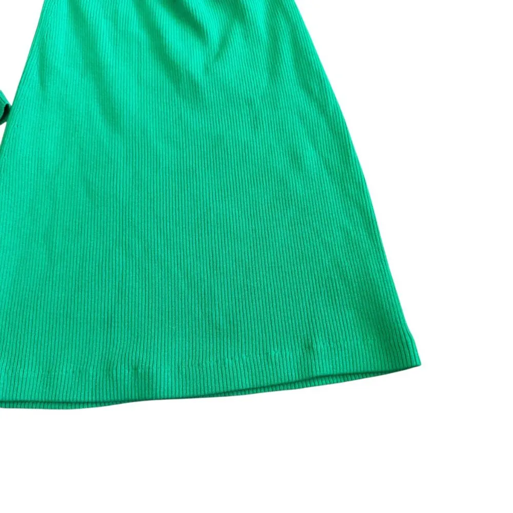 Wilfred Free Aritzia Long Sleeve Cutout Dress Green Stretch Size Small Womens - Image 5