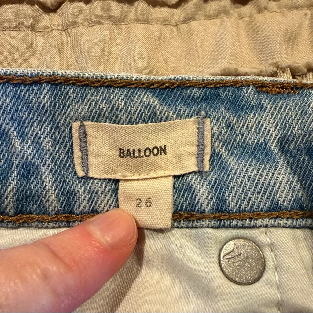 Madewell Balloon Jeans in Hewes Wash 26 High Rise Stretch Denim MC550 - Image 6