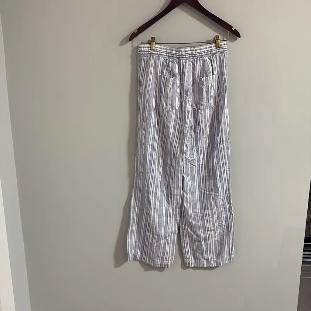 Gap High Rise Linen Pull On Wide Leg‎ Pants - Image 3