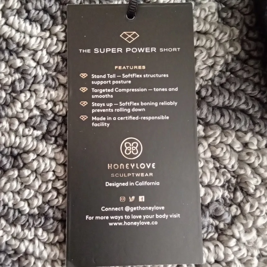 Honeylove Women's The Super Power Short Scultwear Compression Womens Large Black - Image 5