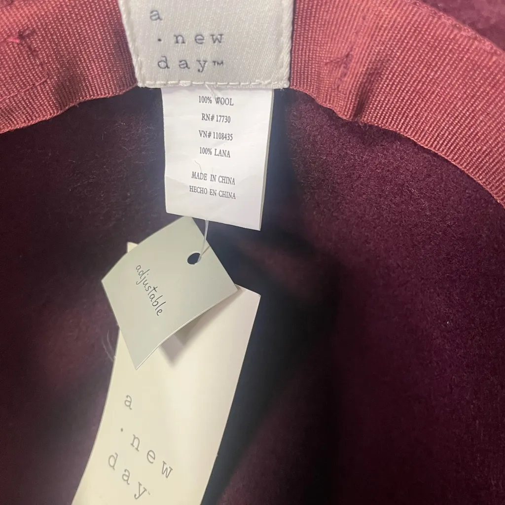 a new day‎ Maroon Wide-Brim Hat - Image 3