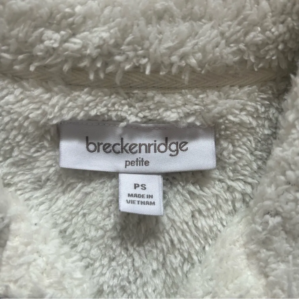 VTG Breckenridge 1/4 Zip Pullover Snowman Winter/Holiday Fleece Sweatshirt: PS - Image 4