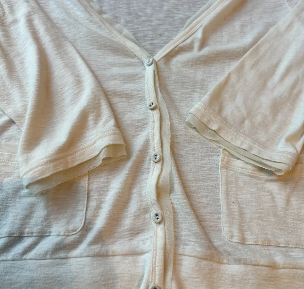 Vintage cardigan large cotton 3/4 sleeve cardigan  - Image 8