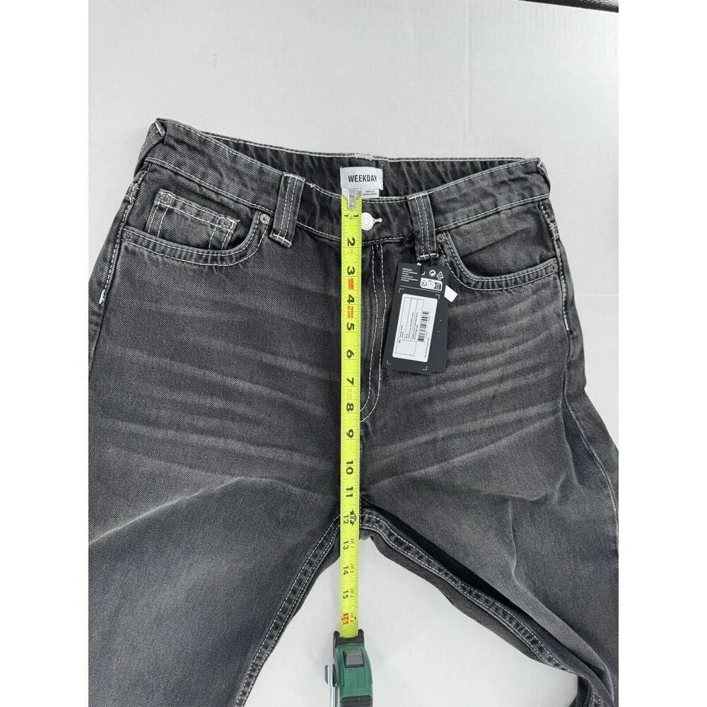 Weekday Jeans Women Size 28 Duchess Baggy Low Rise Black Wide Leg Grunge Y2K​ - Image 15