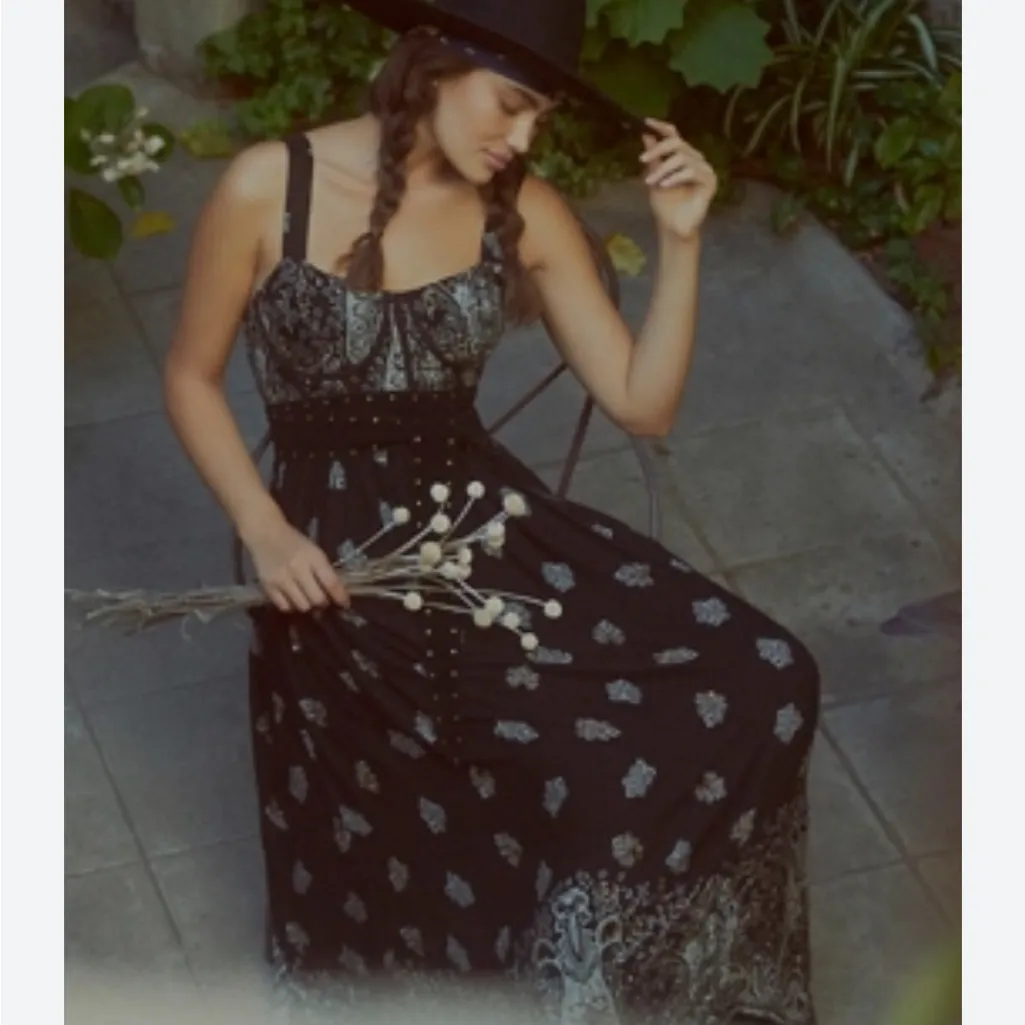 Anthropologie Forever That Girl Beaded Corset Maxi Dress in Size XS - Image 2