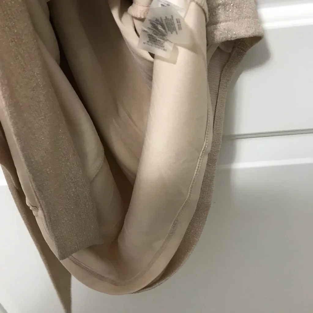 Kensie Shimmering Champagne Knee Length Lined Short Sleeve Boat Neck Dress NWOT - Image 6