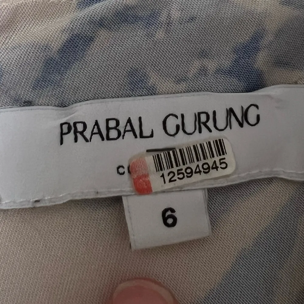 Prabal Gurung Brushstroke Floral Twist Midi Dress Purple Size 6 - Image 9