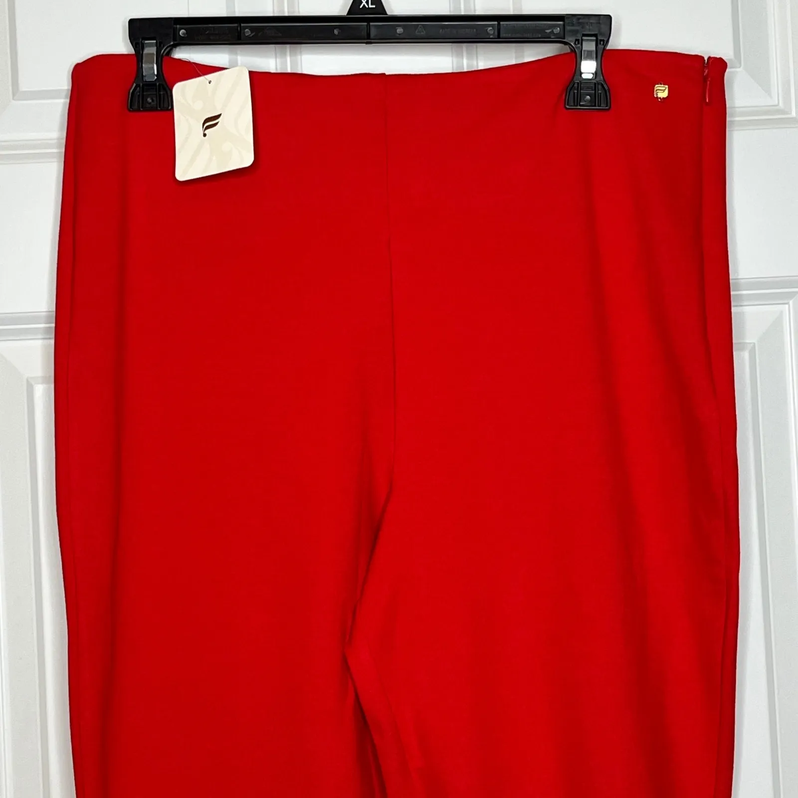 Fabletics NEW XL 24/7 Skinny Pant Red High Waisted Leggings Ankle Zip Pants - Image 4