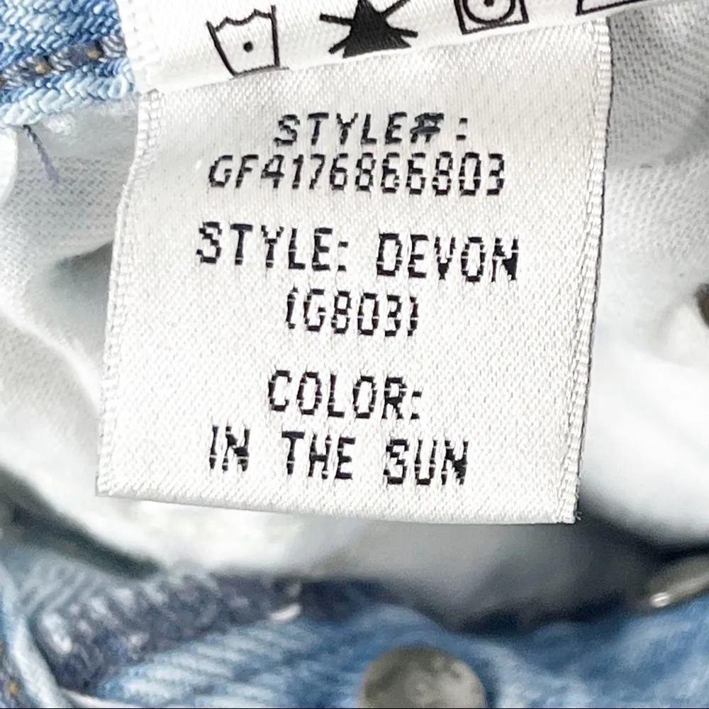 GRLFRND Devon In The Sun Button Fly Ripped Distressed High Rise Jeans, Size 26 - Image 6