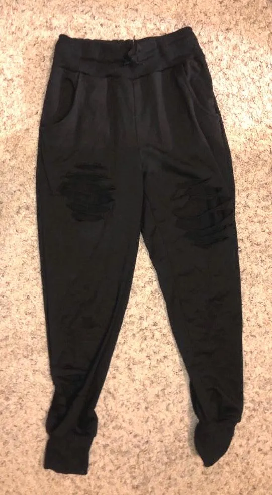 Black Ripped Joggers - Image 4