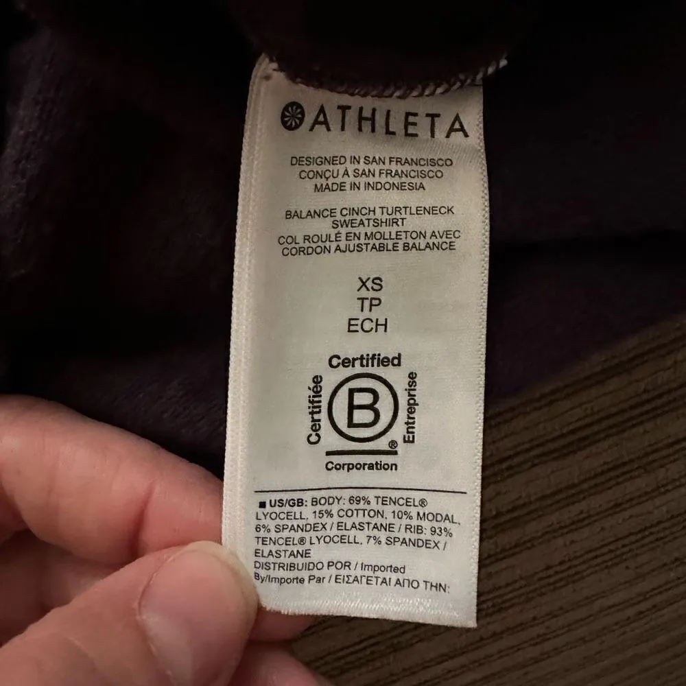 Athleta plum oversized turtleneck sweater xs - Image 8