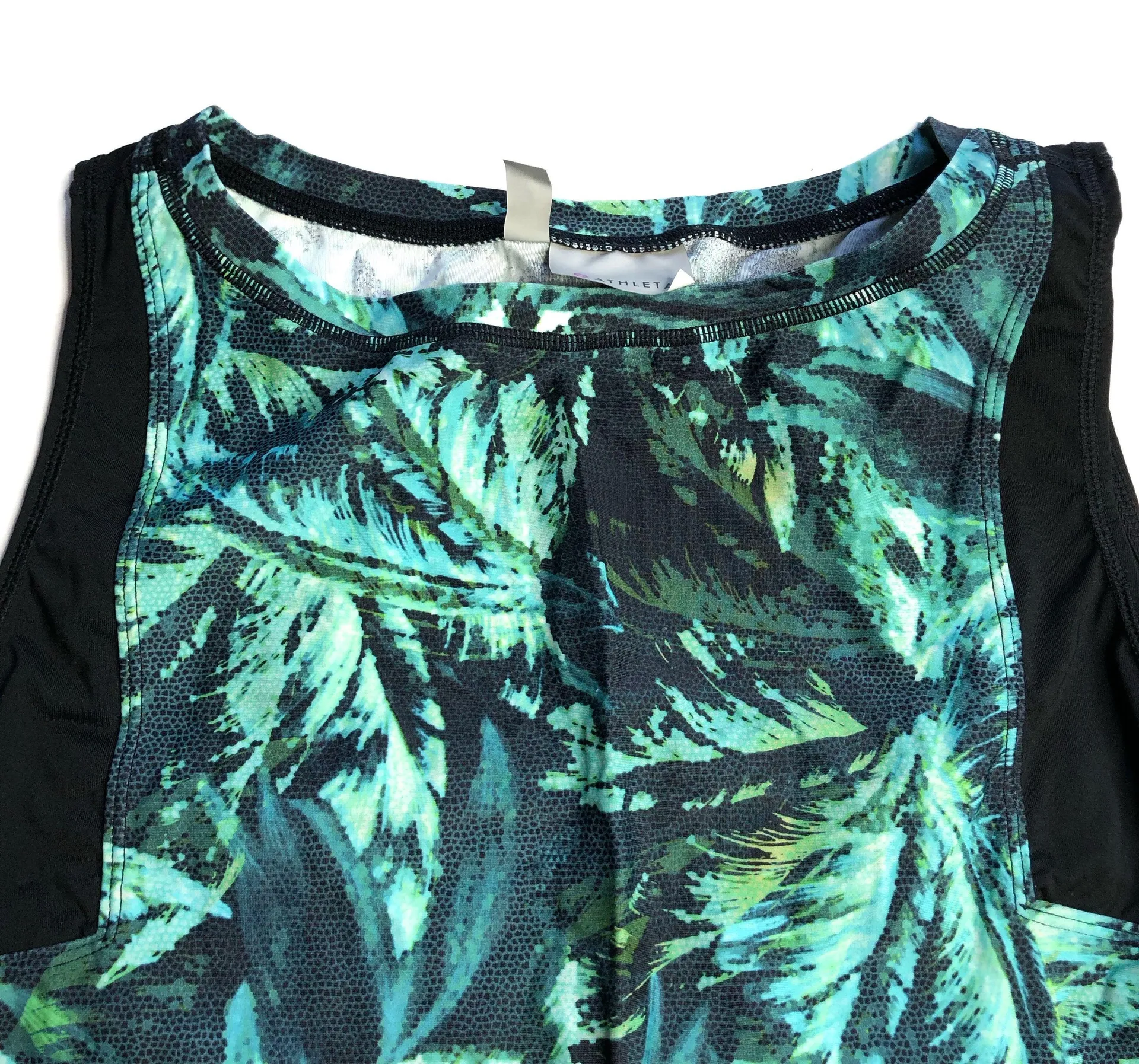 Athleta Napali Tank Rashguard Electric Jade Green Palm Leaf - Image 3