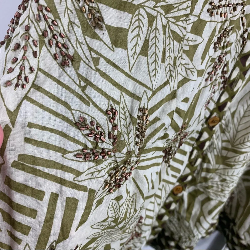 Forever Brand Beaded Boho Dress with Tie Belt Size M - Image 7