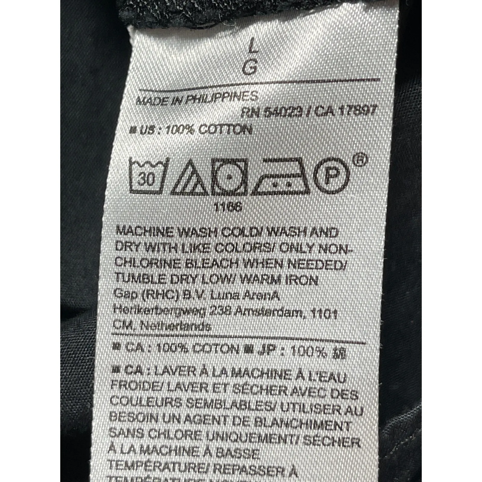 Banana Republic Women's Black Drop Shoulder Tie Button Up Crop Shirt Top Size L - Image 4