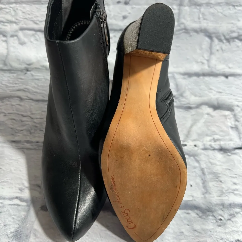Circus Sam Edelman Black Bond Gold Heeled Bootie Sz 7.5 - Image 4