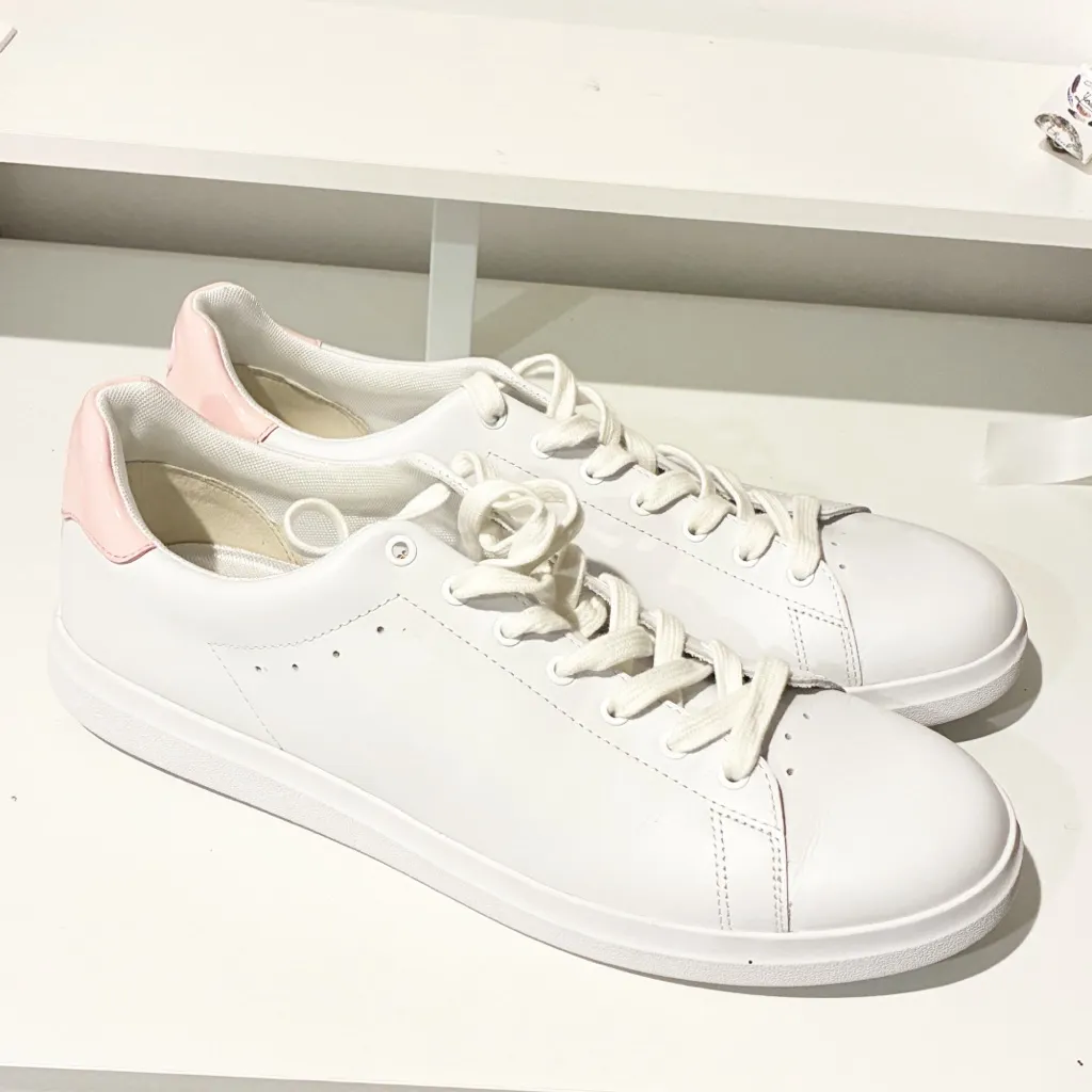 Tory Burch Howell Court White Leather Sneakers Tennis Low Top Size 13 - Image 3