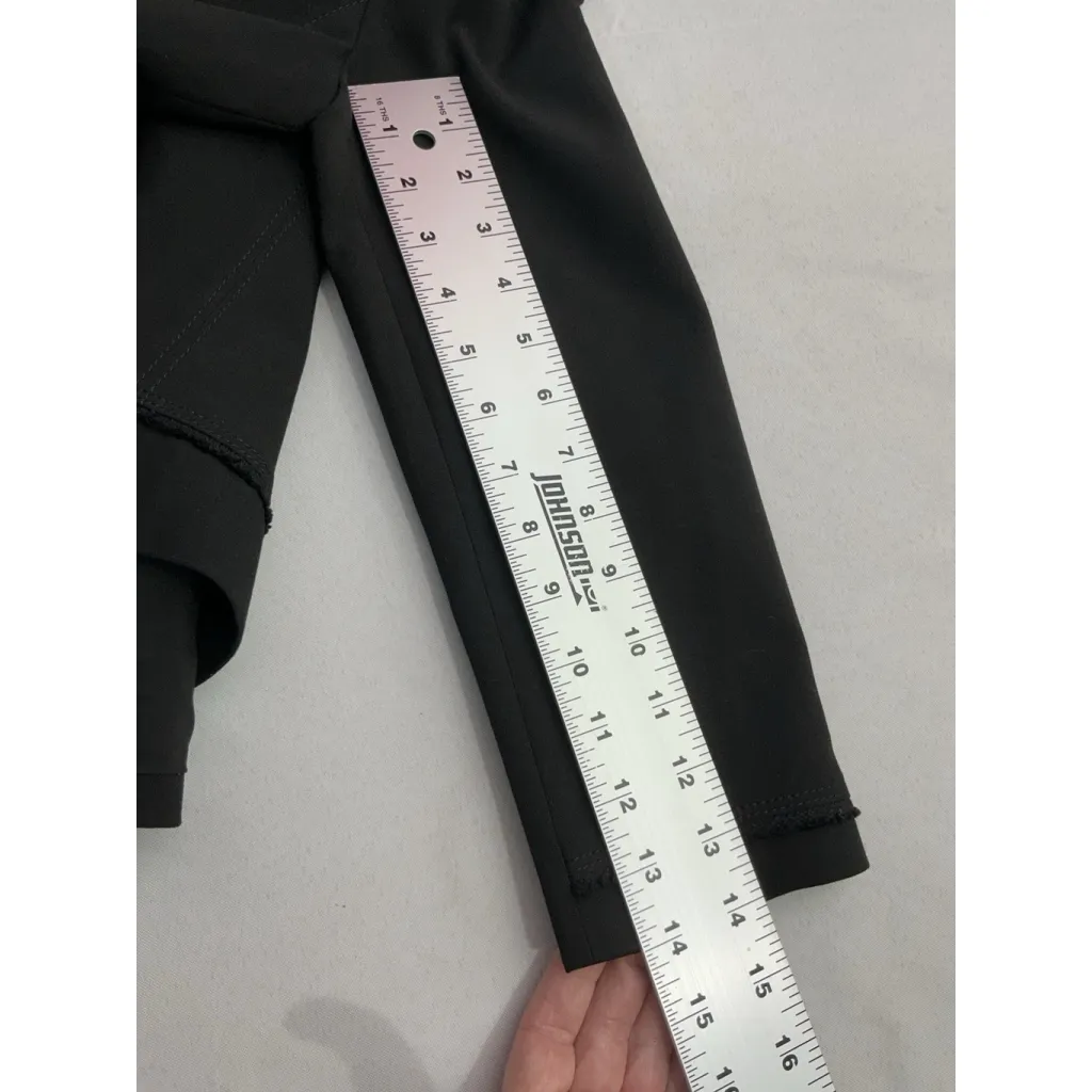 Womans White House Black Market Cropped Biker Jacket 6 Black Front Zip Pockets - Image 8