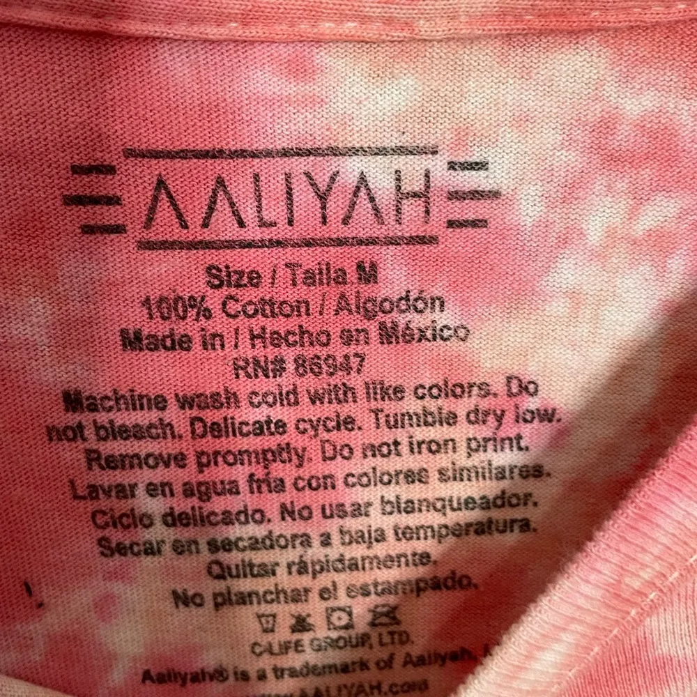 Aaliyah Pink Tie Dye T Shirt Medium - Image 6