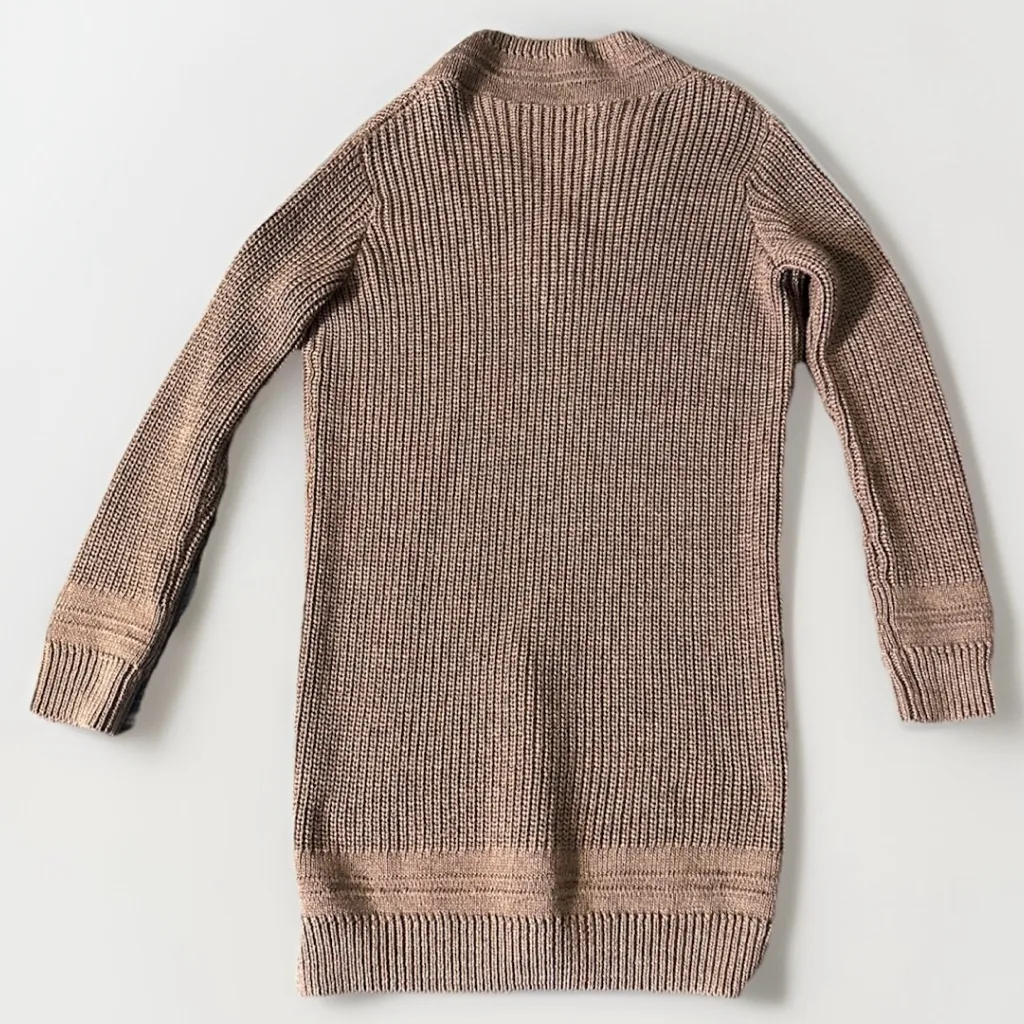 LA LIGNE Long Sleeve Merino Wool Sweater Dress brown‎ Made In Italy M #S6019 Brown Size M - Image 5