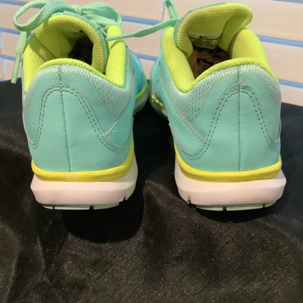 Nike Women's Flex Trainer 5 Artisan Teal and Volt Yellow Training Shoe EUC - Image 9