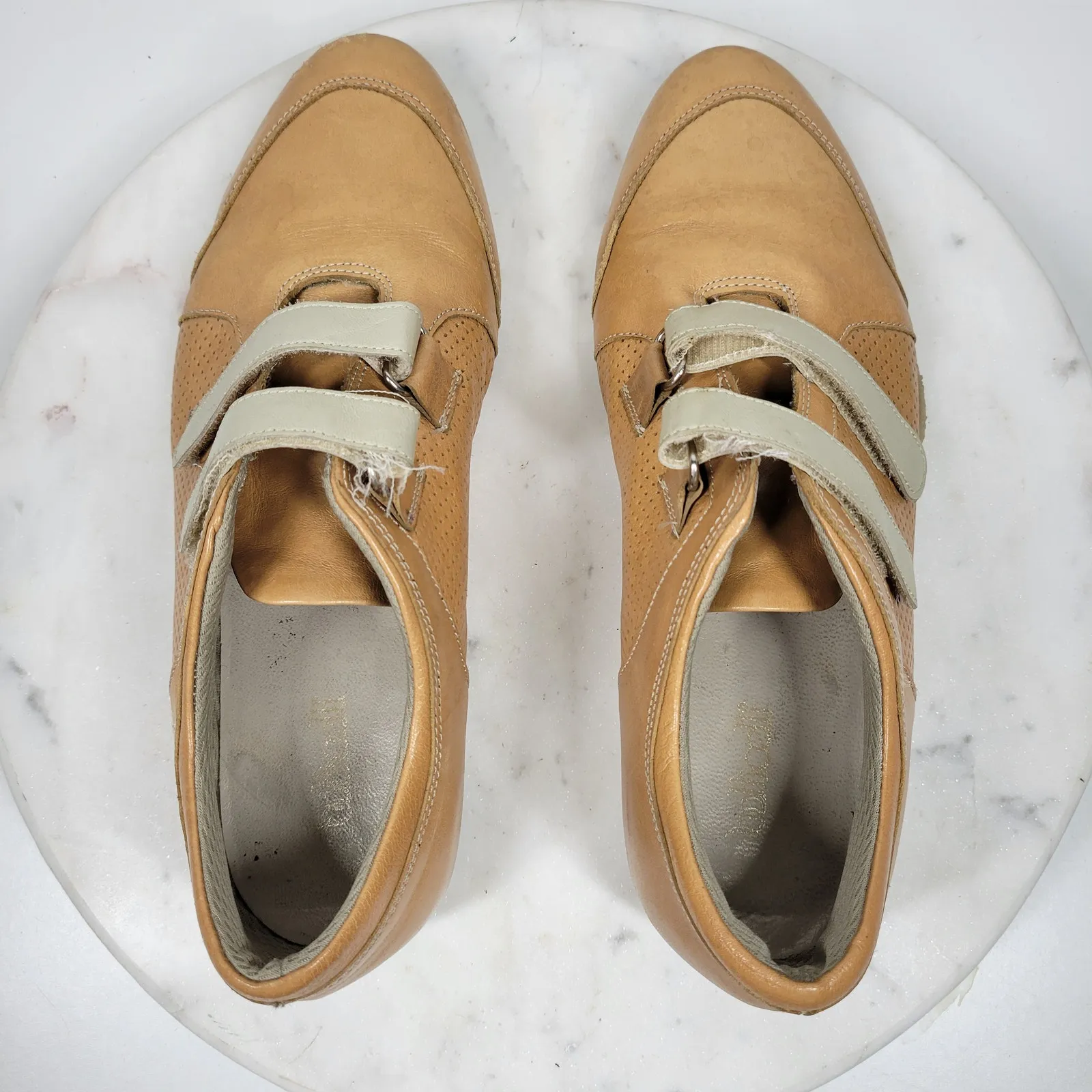 Botticelli Womens Leather Comfort Shoes EU 38 US 8 Tan Italy‎ Textured Soles - Image 13