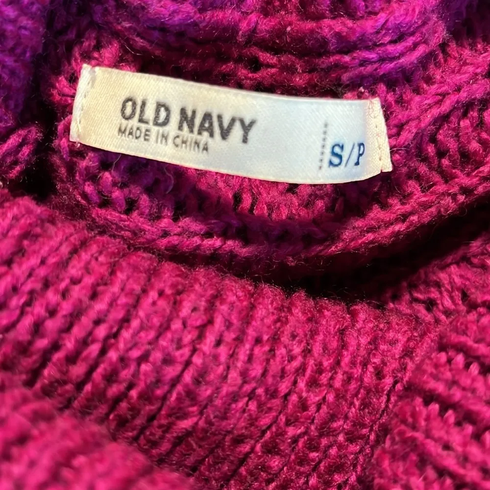 Sweater Dress Old Navy Fuchsia Womens S Cowl Neck Cozy Winter - Image 7