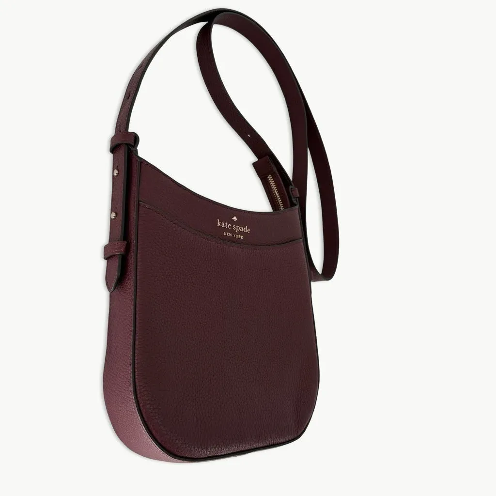 NWOT Kate Spade Leila North South Leather Crossbody | OS | Sherrywood Red Brown - Image 7