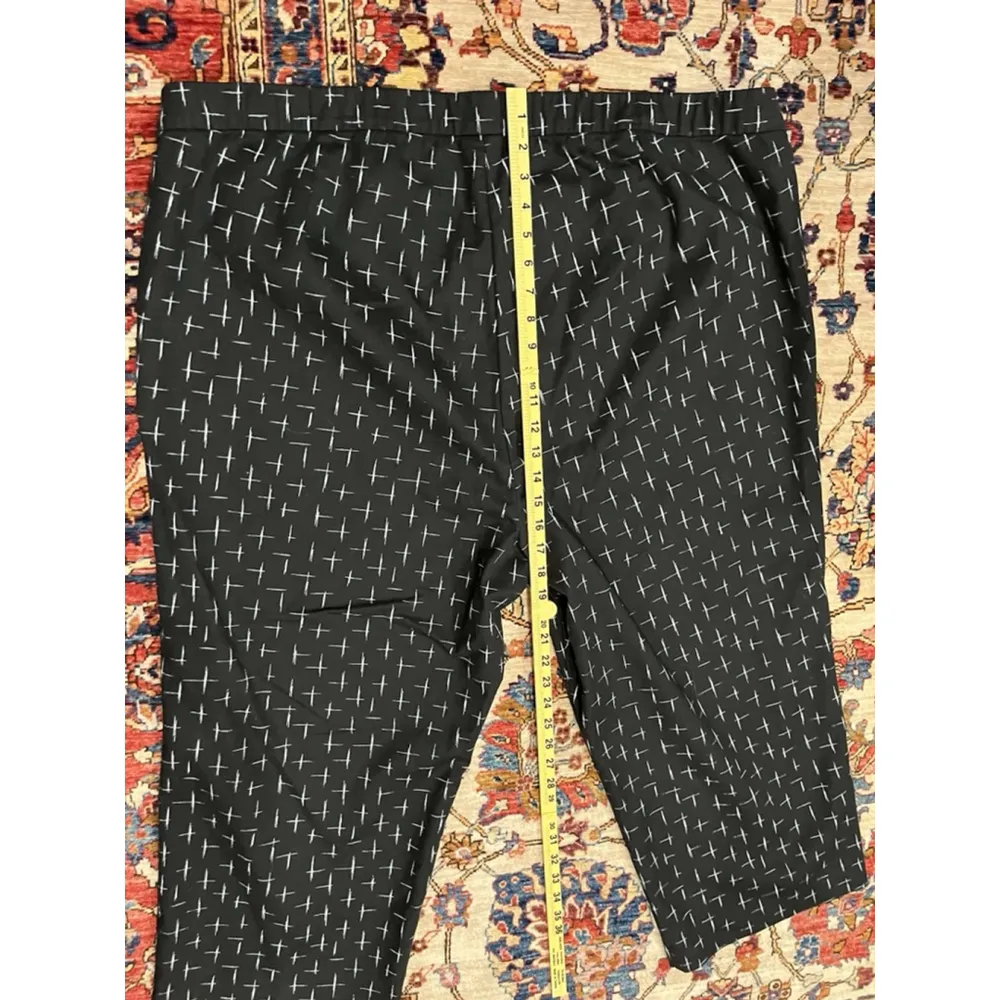 New with Tag J Jill Pants Women Black Cropped Stretch Elastic Waist Career Pant Size 28W - Image 2