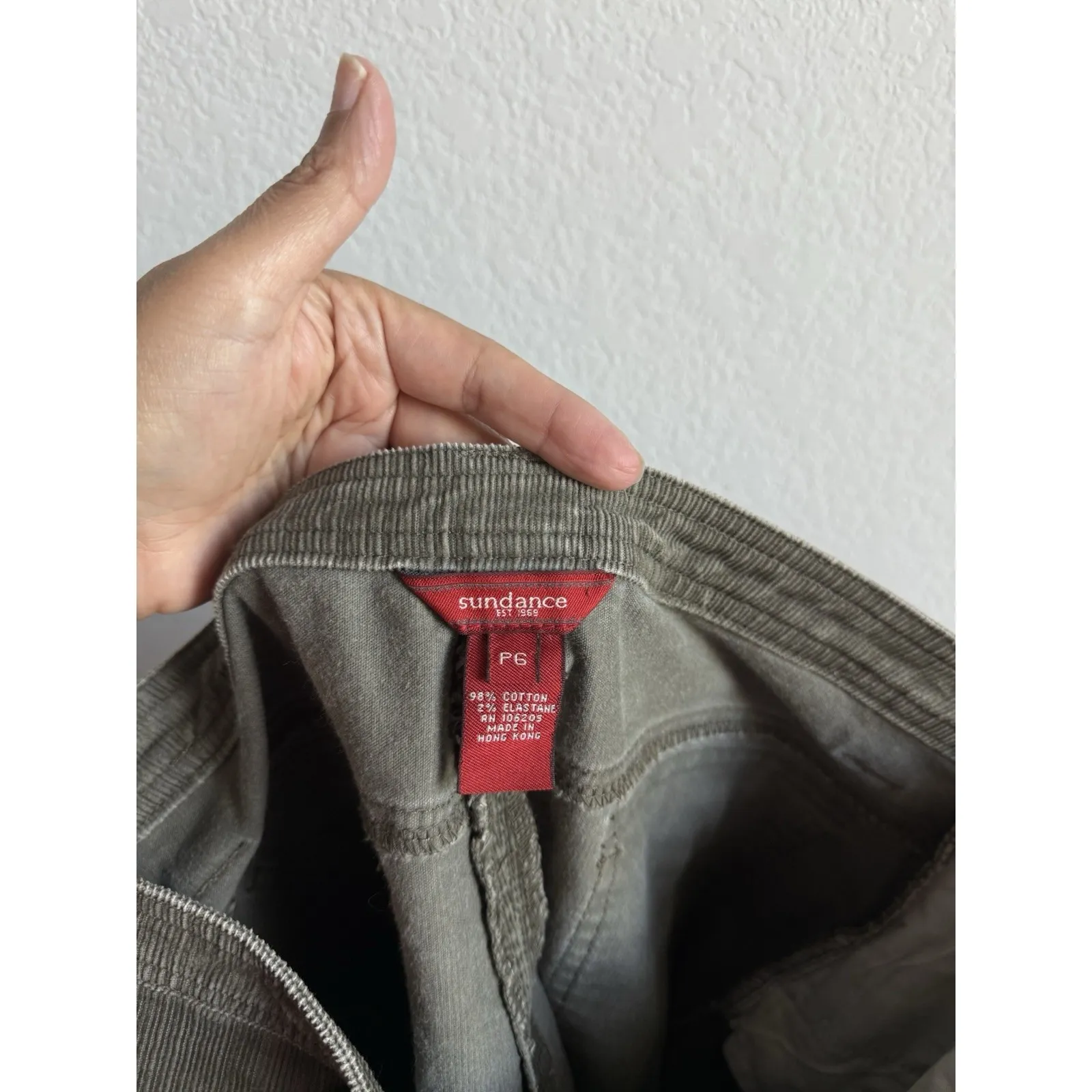 Sundance Olive Corduroy A-Line Expose Button Ling Maxi Skirt Women Size Petite 6 - Image 7