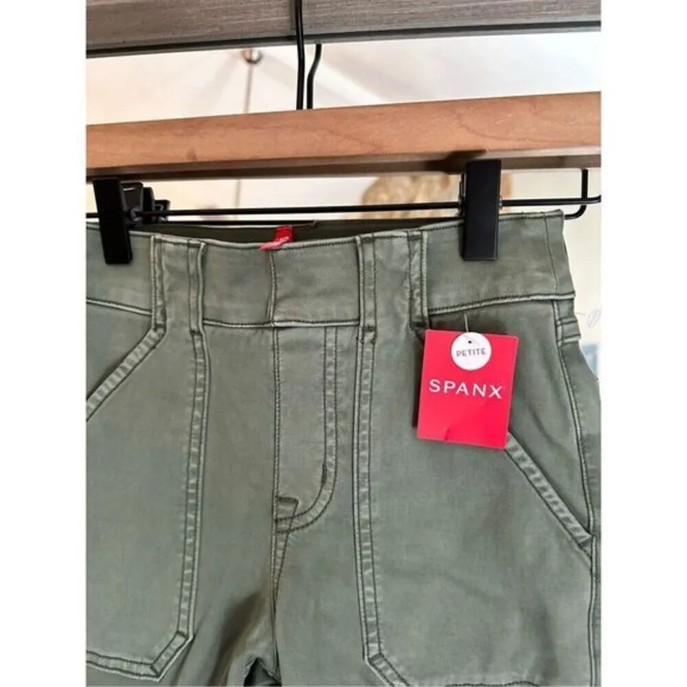 SPANX Women's Stretch Twill Ankle Cargo Pants, Soft Sage, ‎  Retail 99.00 - Image 4