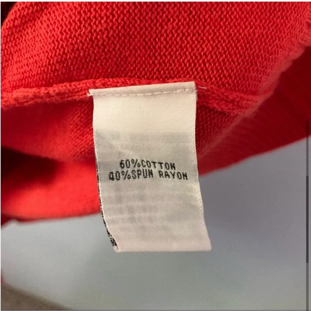 Kenneth Cole Red Long Cardigan Sweater with Hood and Drawstring Waist Size Small - Image 4