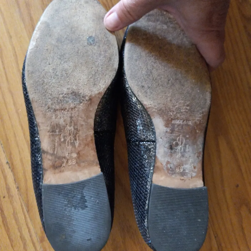 Cole Haan - Nike Air Collab 38 7 Gray Black Shimmer Snake Slip On Loafers Shoes - Image 3